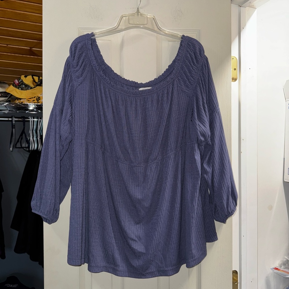 Maurices Blue Textured Blouse